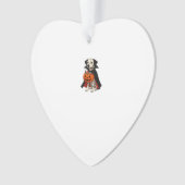 Dalmatian Halloween Vampire Dog with Pumpkin Baske オーナメント (正面)