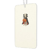 Dalmatian Halloween Vampire Dog with Pumpkin Baske カーエアーフレッシュナー (左)