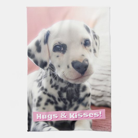 Dalmatian Heart Nose キッチンタオル (縦)