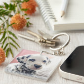 Dalmatian Heart Nose キーホルダー (正面右)