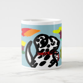 Dalmatian in autumn ジャンボコーヒーマグカップ