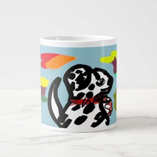 Dalmatian in autumn  ジャンボコーヒーマグカップ (正面)