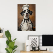 Dalmatian In Chefs Hat Poster, Pet Poster ポスター (ホームオフィス)