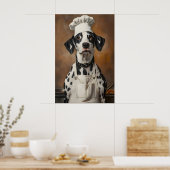 Dalmatian In Chefs Hat Poster, Pet Poster ポスター (キッチン)