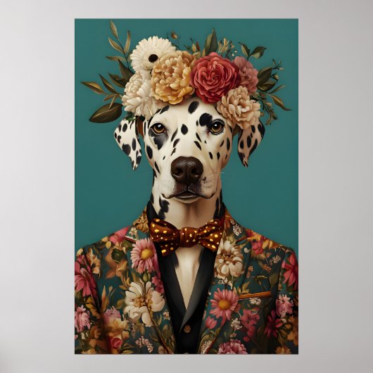 Dalmatian In Suit Poster, Dalmatian Portrait ポスター (正面)