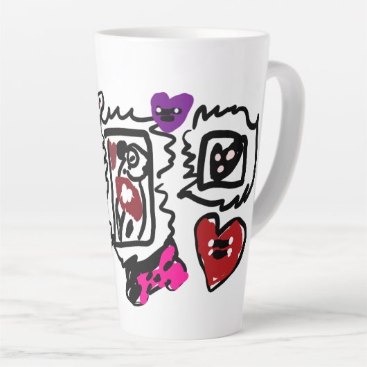 Dalmatian lovely  カフェラテマグ (右アングル)