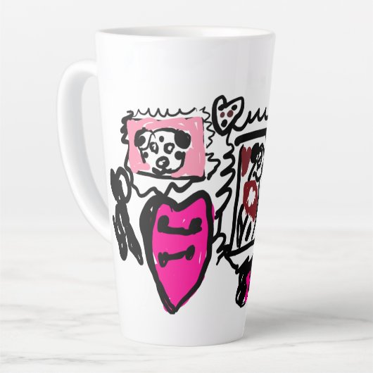 Dalmatian lovely  カフェラテマグ (左アングル)