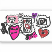 Dalmatian lovely  シール (正面)