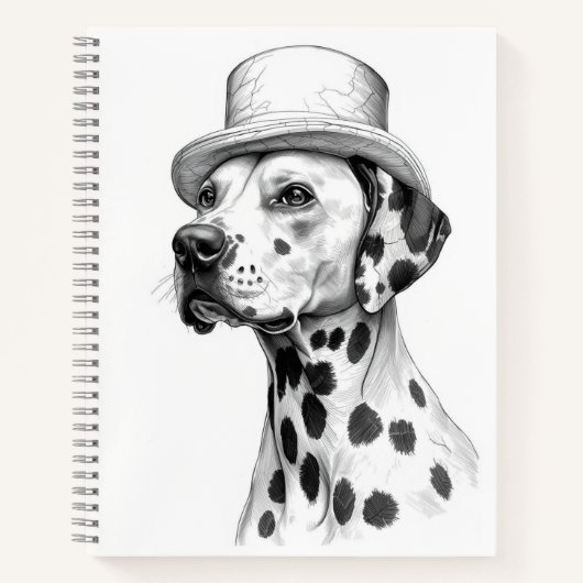 Dalmatian Marble Statue Vintage Style Notebook ノートブック (正面)