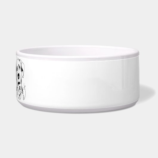 Dalmatian Minimalist Line Art personalized bowl ボウル (右)