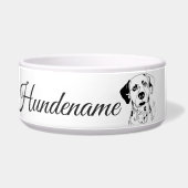 Dalmatian Minimalist Line Art personalized bowl ボウル (正面)