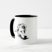 Dalmatian Mug – Hand Drawn Spotted Dog Coffee Mug マグカップ (正面左)