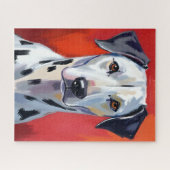 Dalmatian Painting Dog Pet Watercolor ジグソーパズル (横)