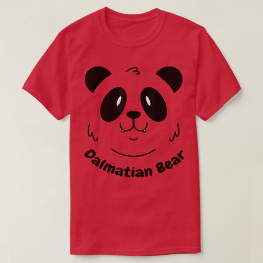 Dalmatian Panda Bear Funny Chinese Animal Dog Joke Tシャツ (デザイン正面)