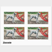 Dalmatian Patrol Stickerの下のランチ 長方形シール (シート)