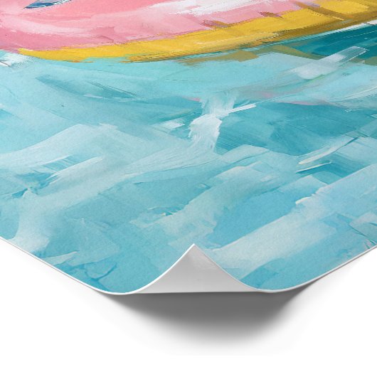 Dalmatian Pool Float Art Print: Summer Dog Wall De ポスター (角)