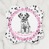Dalmatian Print Birthday | Black and White party フェイバータグ (裏面)