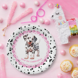 Dalmatian Print Birthday | Black and White party ペーパープレート