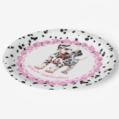 Dalmatian Print Birthday | Black and White party ペーパープレート (アングル)