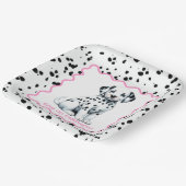 Dalmatian Print Birthday | Black and White party ペーパープレート (傾斜あり)