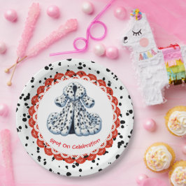 Dalmatian Print Birthday | Black and White party ペーパープレート
