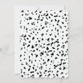Dalmatian Print Birthday | Black and White party 招待状 (裏面)