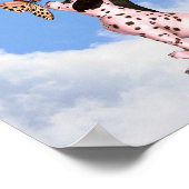 Dalmatian Puppy And Butterfly ポスター (角)