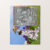 Dalmatian Puppy Butterfly絵画's Add Your Photo ジグソーパズル (縦)