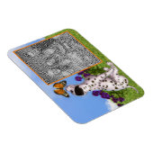 Dalmatian Puppy Butterfly絵画's Add Your Photo マグネット (右側)