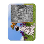 Dalmatian Puppy Butterfly絵画's Add Your Photo マグネット (縦)