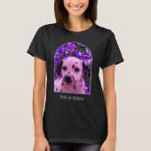 Dalmatian Puppy Iris Flowers Dog Art Tシャツ (正面)