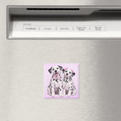 Dalmatian Puppy Love – Valentine Dog Couple Magnet マグネット (インサイチュ (食洗機))