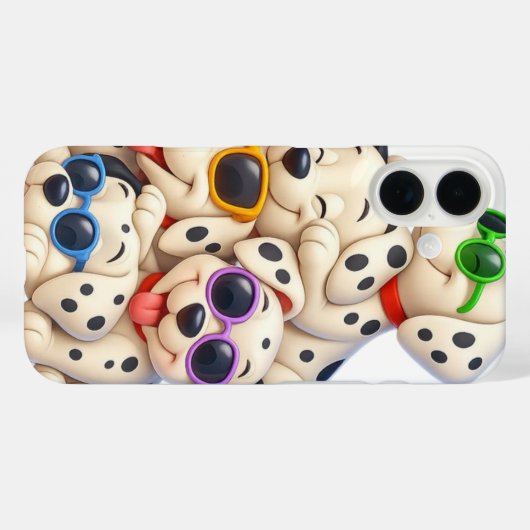 Dalmatian Puppy Pile Case-Mate iPhoneケース (裏面 (横))