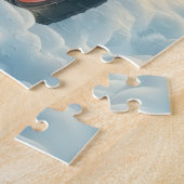 Dalmatian Snowy Car Ride Christmas Painting ジグソーパズル (側面)