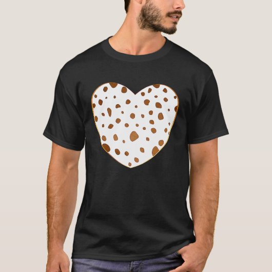 Dalmatian Spotted Heart Nice Graphic for Tシャツ (正面)