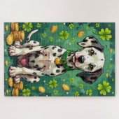 Dalmatian St Patrick’s Day Lucky Dog ジグソーパズル (横)