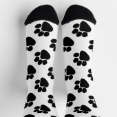 Dalmatian Style Dog Paws Fun Birthday Gift  ソックス (上部)