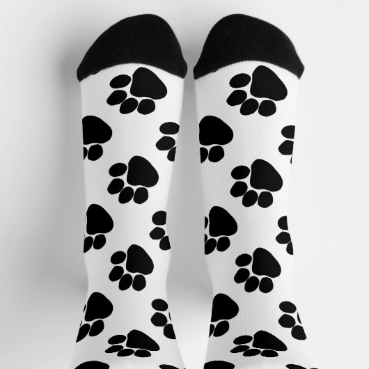 Dalmatian Style Dog Paws Fun Birthday Gift  ソックス (上部)