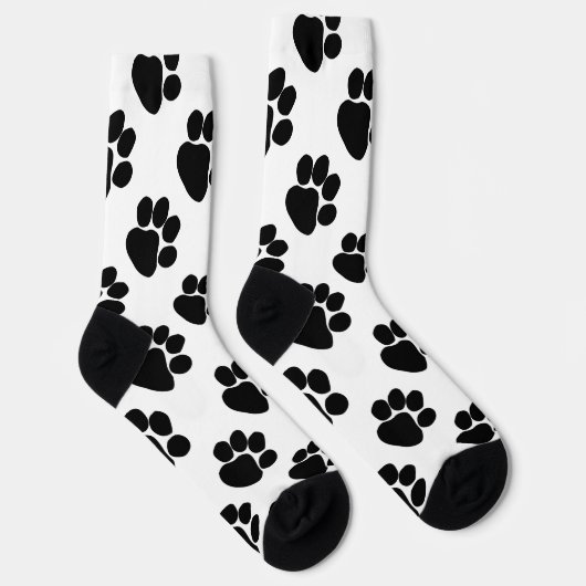 Dalmatian Style Dog Paws Fun Birthday Gift  ソックス (右)