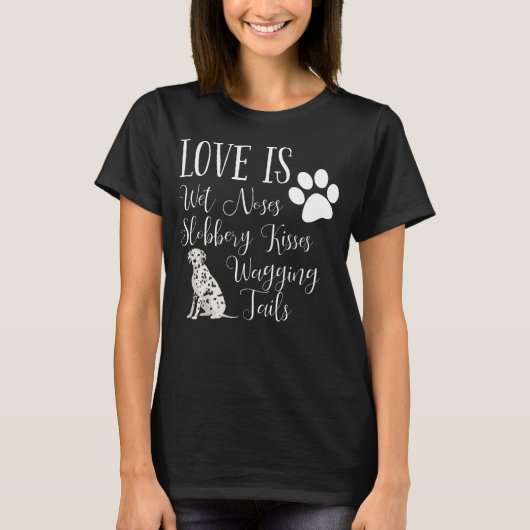 Dalmatian Tシャツかわいい犬の恋人のギフト Tシャツ (正面)