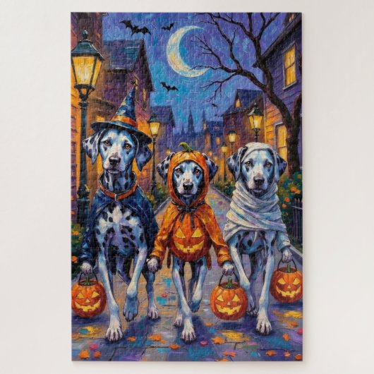 Dalmatian Trick-or-Treating Halloween Costumes ジグソーパズル (縦)