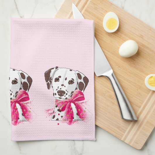 Dalmatian trio キッチンタオル (四つ折り)
