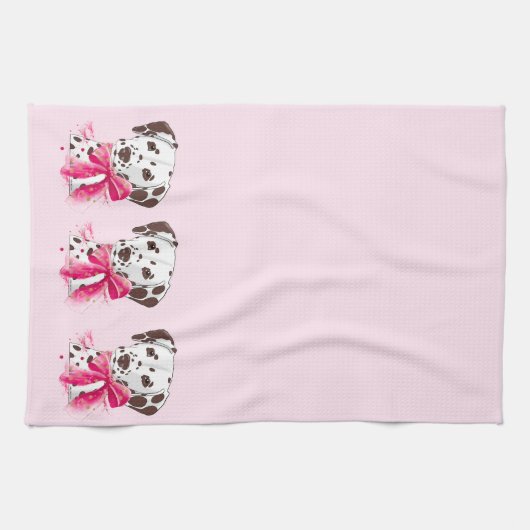 Dalmatian trio キッチンタオル (横)