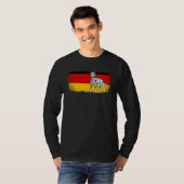 Dalmatian vintage German Germany flag dog Tシャツ (正面フル)
