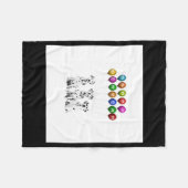 Dalmatians Wishing Happy New Year 2016 _1 フリースブランケット (正面(横))