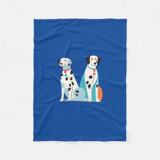 dalmatiens couverture bébé フリースブランケット (正面)