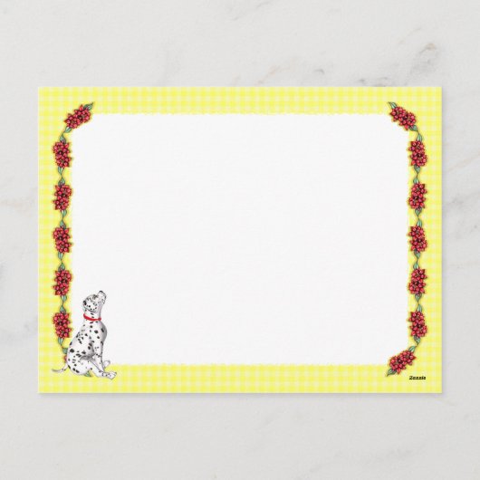 Dalmationのクリスマスのサンタの低下 シーズンポストカード (裏面)