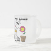 Dalmation犬の恋人のTシャツおよびギフト フロストグラスマグカップ (正面右)