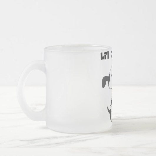 Dalmation犬の恋人のTシャツおよびギフト フロストグラスマグカップ (左)