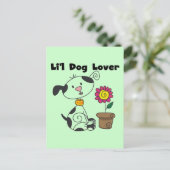 Dalmation犬の恋人のTシャツおよびギフト ポストカード (スタンド正面)